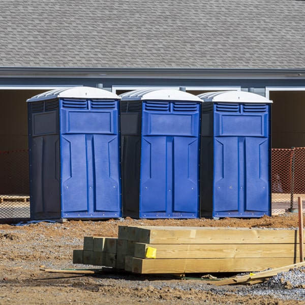 what is the expected delivery and pickup timeframe for the portable restrooms in Calimesa